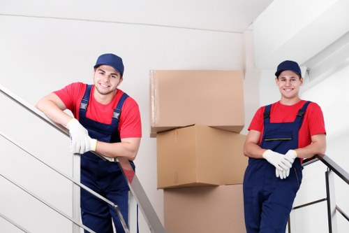 Packing boxes and moving supplies prepared for a home move in Balham
