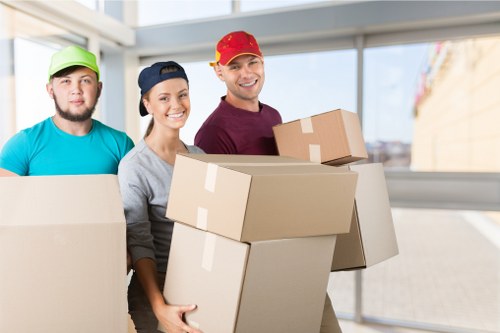Packed removal van for furniture transport in Balham