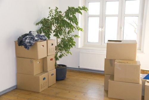 Packing and loading office furniture for a Balham business relocation