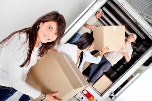 Careful loading of boxes and furniture for a Balham apartment move